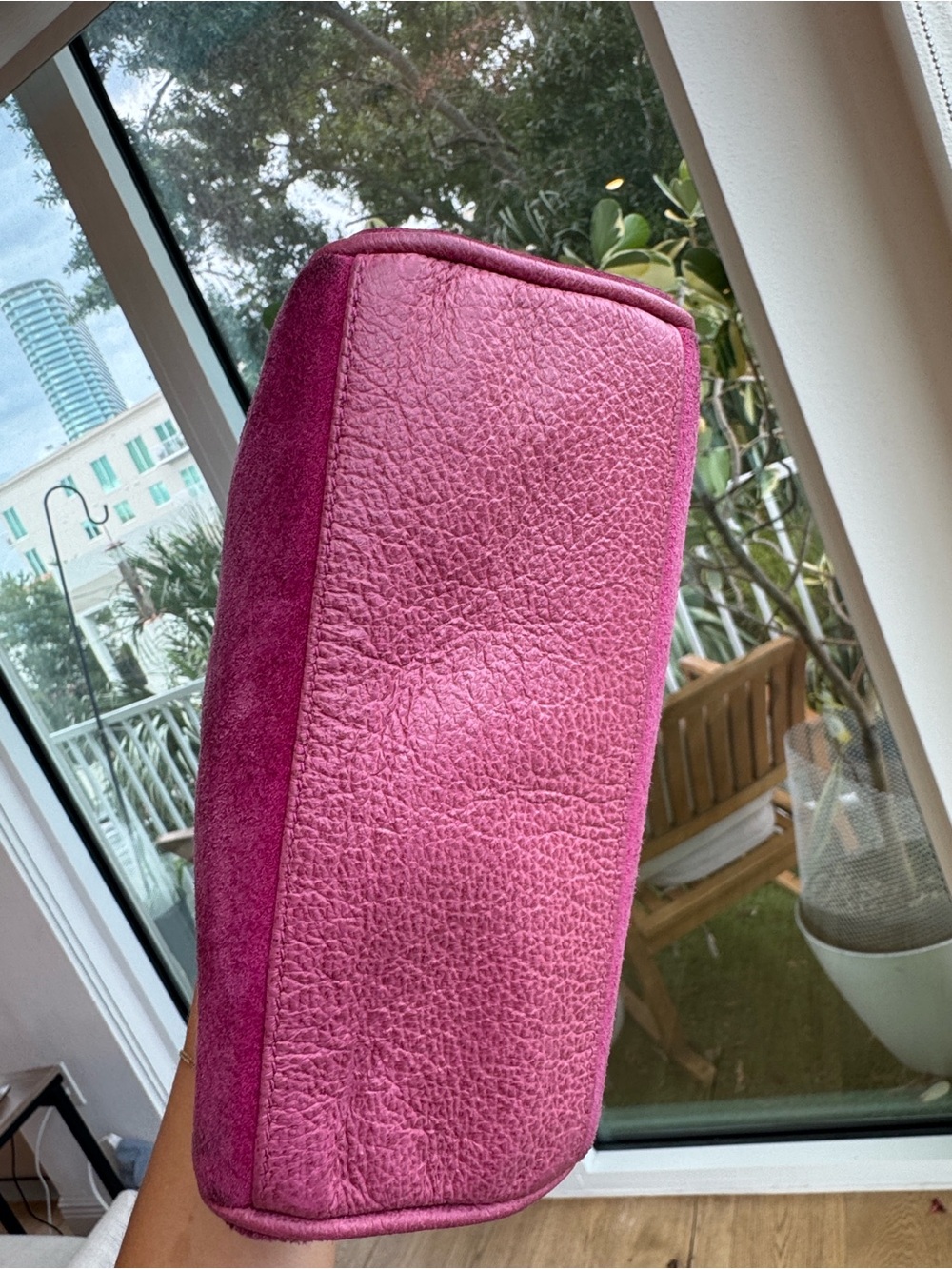 Gucci Vintage Bamboo Mini Top Handle Bag – Rare Fuchsia Pink Suede & Leather - Picture 13 of 13
